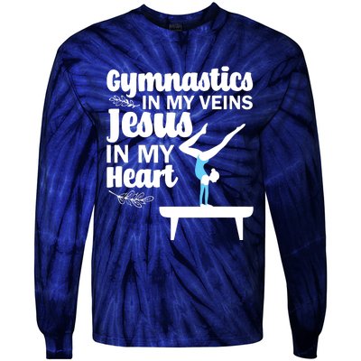 Funny Gymnastics Design For Men Women Gymnast Jesus Lovers Tie-Dye Long Sleeve Shirt