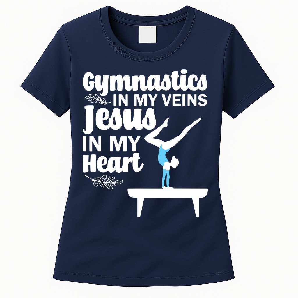 Funny Gymnastics Design For Men Women Gymnast Jesus Lovers Womens T-Shirt