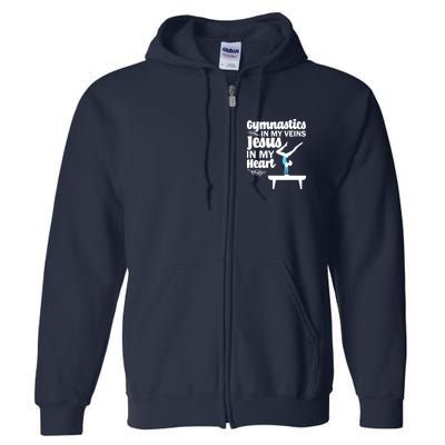 Funny Gymnastics Design For Men Women Gymnast Jesus Lovers Full Zip Hoodie