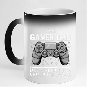 Funny Gamer Dad Design For Husband Gaming Fathers Day 11oz Black Color Changing Mug