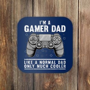 Funny Gamer Dad Design For Husband Gaming Fathers Day Coaster