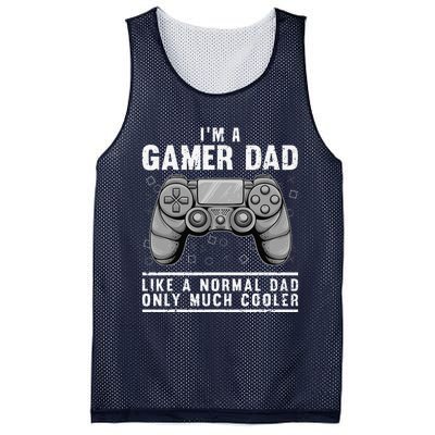 Funny Gamer Dad Design For Husband Gaming Fathers Day Mesh Reversible Basketball Jersey Tank