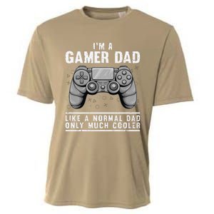 Funny Gamer Dad Design For Husband Gaming Fathers Day Cooling Performance Crew T-Shirt