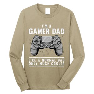 Funny Gamer Dad Design For Husband Gaming Fathers Day Long Sleeve Shirt