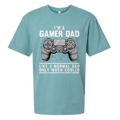 Funny Gamer Dad Design For Husband Gaming Fathers Day Sueded Cloud Jersey T-Shirt