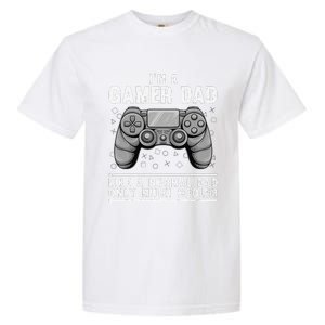 Funny Gamer Dad Design For Husband Gaming Fathers Day Garment-Dyed Heavyweight T-Shirt