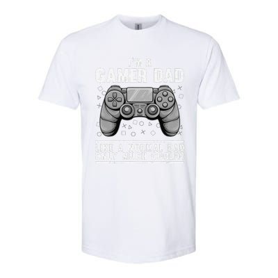 Funny Gamer Dad Design For Husband Gaming Fathers Day Softstyle CVC T-Shirt