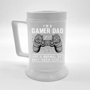 Funny Gamer Dad Design For Husband Gaming Fathers Day Beer Stein