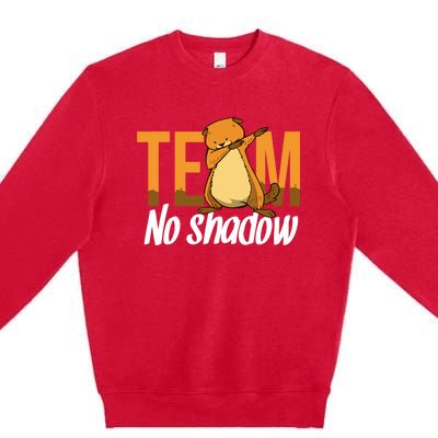 Funny Groundhog Day Team No Shadow Dabbing Premium Crewneck Sweatshirt