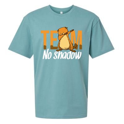 Funny Groundhog Day Team No Shadow Dabbing Sueded Cloud Jersey T-Shirt