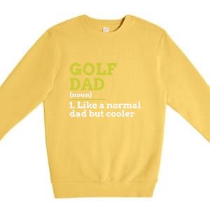 Funny Golf Dad Definition Golfing For Golfers Gift For Dad Father's Day Premium Crewneck Sweatshirt