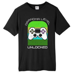 Funny Grandma Day Gamer Mom Gaming On A Mother Level Up Game Gift Tall Fusion ChromaSoft Performance T-Shirt