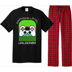 Funny Grandma Day Gamer Mom Gaming On A Mother Level Up Game Gift Pajama Set