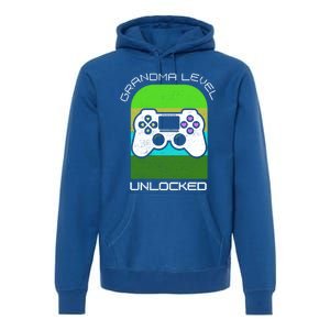 Funny Grandma Day Gamer Mom Gaming On A Mother Level Up Game Gift Premium Hoodie