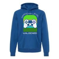 Funny Grandma Day Gamer Mom Gaming On A Mother Level Up Game Gift Premium Hoodie