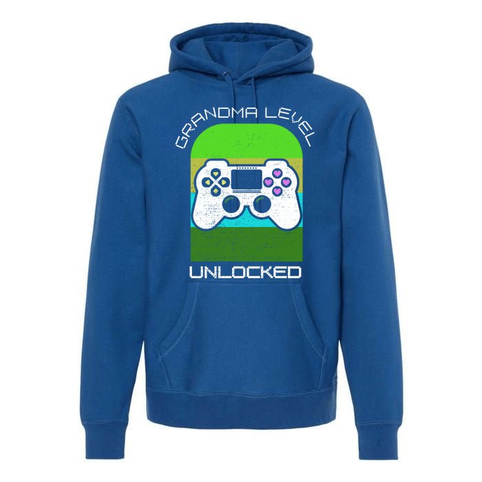 Funny Grandma Day Gamer Mom Gaming On A Mother Level Up Game Gift Premium Hoodie