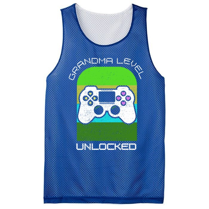 Funny Grandma Day Gamer Mom Gaming On A Mother Level Up Game Gift Mesh Reversible Basketball Jersey Tank