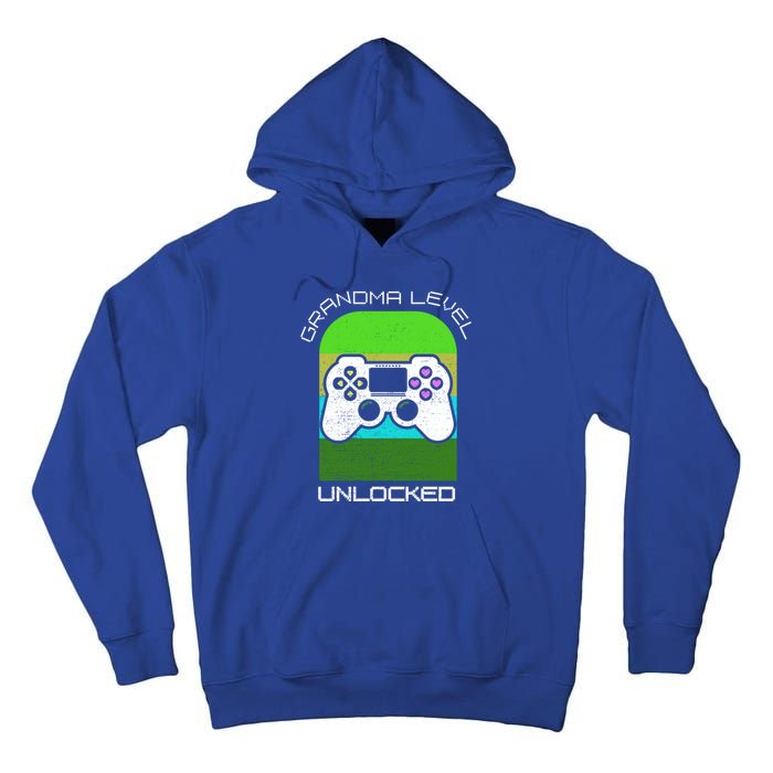 Funny Grandma Day Gamer Mom Gaming On A Mother Level Up Game Gift Tall Hoodie