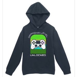 Funny Grandma Day Gamer Mom Gaming On A Mother Level Up Game Gift Urban Pullover Hoodie