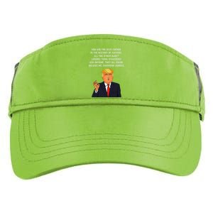 Funny Great Dad Donald Trump Fathers Day Gift Tee Adult Drive Performance Visor