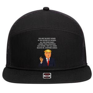 Funny Great Dad Donald Trump Fathers Day Gift Tee 7 Panel Mesh Trucker Snapback Hat