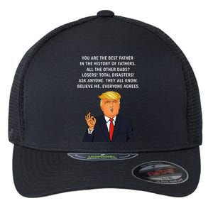 Funny Great Dad Donald Trump Fathers Day Gift Tee Flexfit Unipanel Trucker Cap