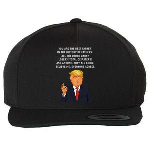 Funny Great Dad Donald Trump Fathers Day Gift Tee Wool Snapback Cap