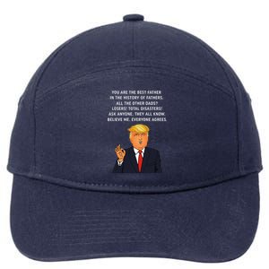 Funny Great Dad Donald Trump Fathers Day Gift Tee 7-Panel Snapback Hat