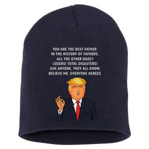 Funny Great Dad Donald Trump Fathers Day Gift Tee Short Acrylic Beanie