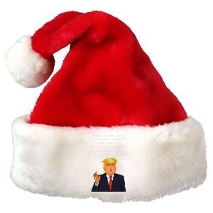 Funny Great Dad Donald Trump Fathers Day Gift Tee Premium Christmas Santa Hat