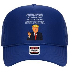 Funny Great Dad Donald Trump Fathers Day Gift Tee High Crown Mesh Back Trucker Hat