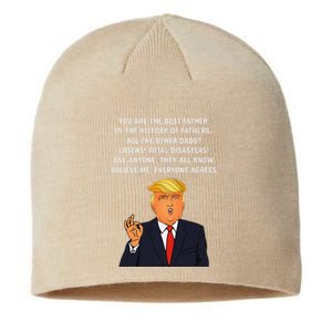 Funny Great Dad Donald Trump Fathers Day Gift Tee Sustainable Beanie