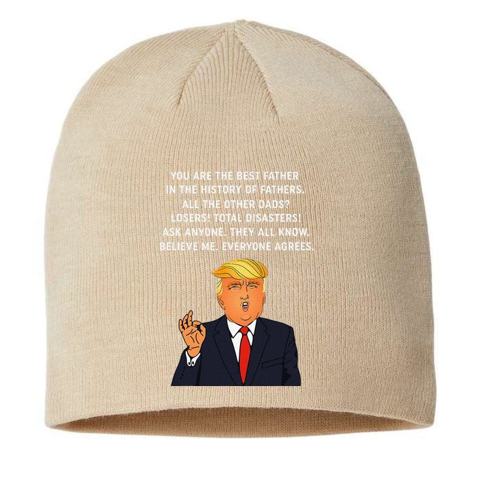 Funny Great Dad Donald Trump Fathers Day Gift Tee Sustainable Beanie