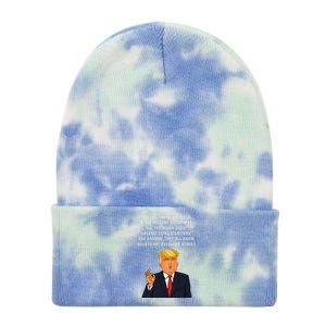 Funny Great Dad Donald Trump Fathers Day Gift Tee Tie Dye 12in Knit Beanie