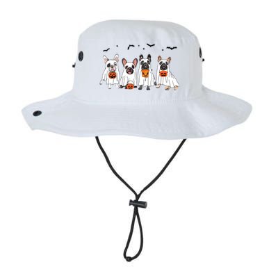 Frenchie Ghost Dog Costume Funny French Bulldog Halloween Legacy Cool Fit Booney Bucket Hat