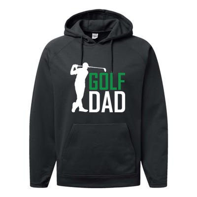 Funny Golf Dad Golfer Gift For Dad Father's Day Performance Fleece Hoodie