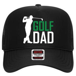 Funny Golf Dad Golfer Gift For Dad Father's Day High Crown Mesh Back Trucker Hat