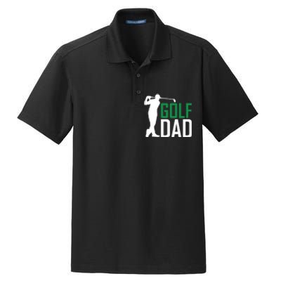 Funny Golf Dad Golfer Gift For Dad Father's Day Dry Zone Grid Polo