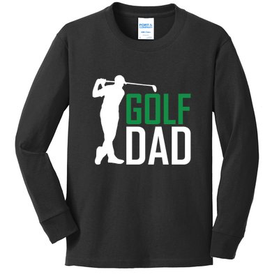 Funny Golf Dad Golfer Gift For Dad Father's Day Kids Long Sleeve Shirt