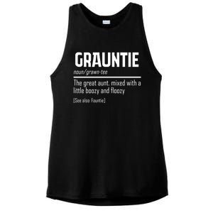 Funny Grauntie Definition Niece Nephew Aunt Auntie Gift Ladies PosiCharge Tri-Blend Wicking Tank