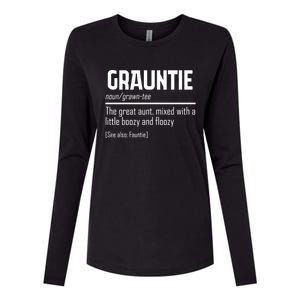 Funny Grauntie Definition Niece Nephew Aunt Auntie Gift Womens Cotton Relaxed Long Sleeve T-Shirt