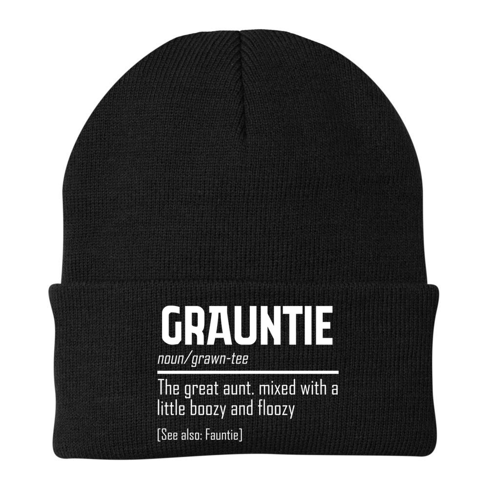 Funny Grauntie Definition Niece Nephew Aunt Auntie Gift Beanie