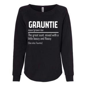 Funny Grauntie Definition Niece Nephew Aunt Auntie Gift Womens California Wash Sweatshirt