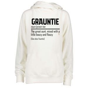 Funny Grauntie Definition Niece Nephew Aunt Auntie Gift Womens Funnel Neck Pullover Hood