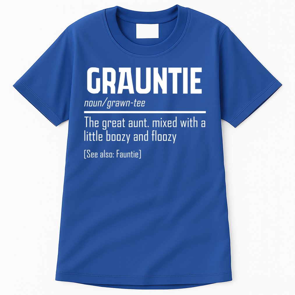Funny Grauntie Definition Niece Nephew Aunt Auntie Gift Tall T-Shirt