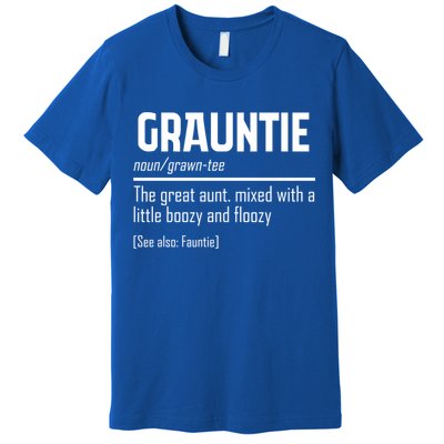 Funny Grauntie Definition Niece Nephew Aunt Auntie Gift Premium T-Shirt