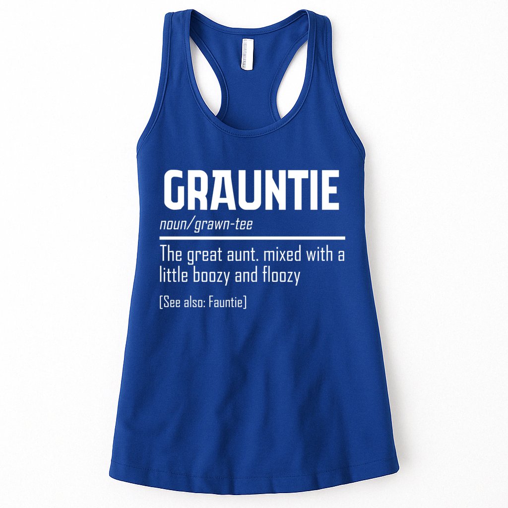 Funny Grauntie Definition Niece Nephew Aunt Auntie Gift Womens Tank Top