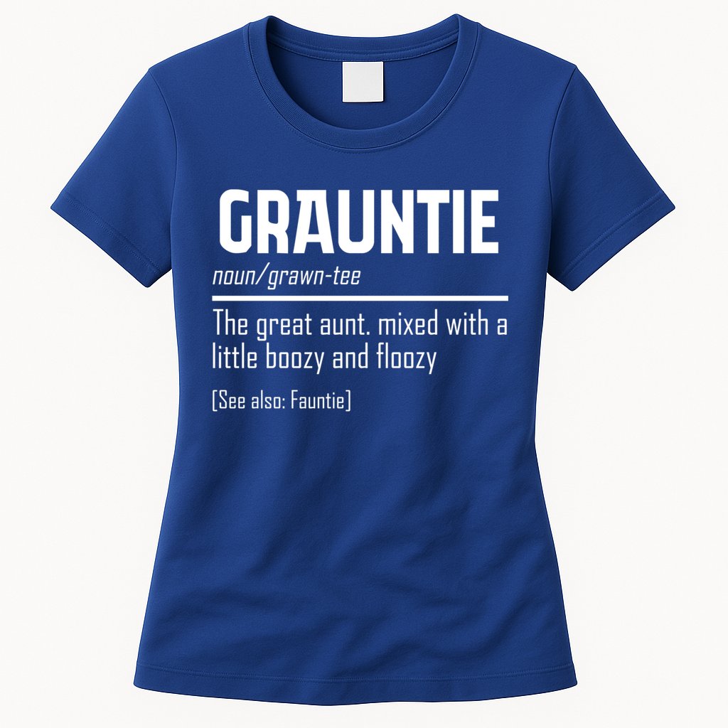 Funny Grauntie Definition Niece Nephew Aunt Auntie Gift Womens T-Shirt