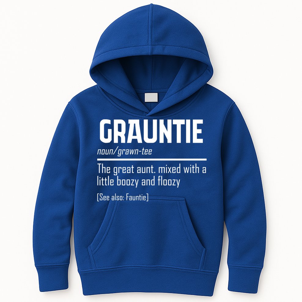 Funny Grauntie Definition Niece Nephew Aunt Auntie Gift Kids Hoodie