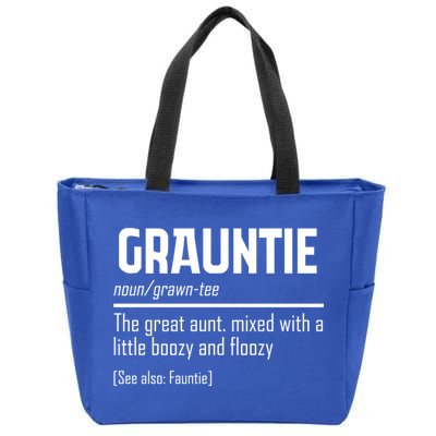 Funny Grauntie Definition Niece Nephew Aunt Auntie Gift Zip Tote Bag